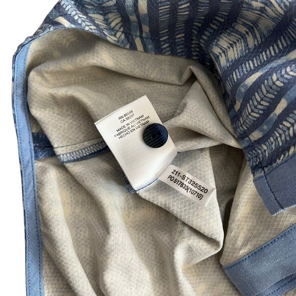 Tommy Bahama Mens Silk Short Sleeve Button Up Shirt Blue Medium Beach Resort - Picture 7 of 10